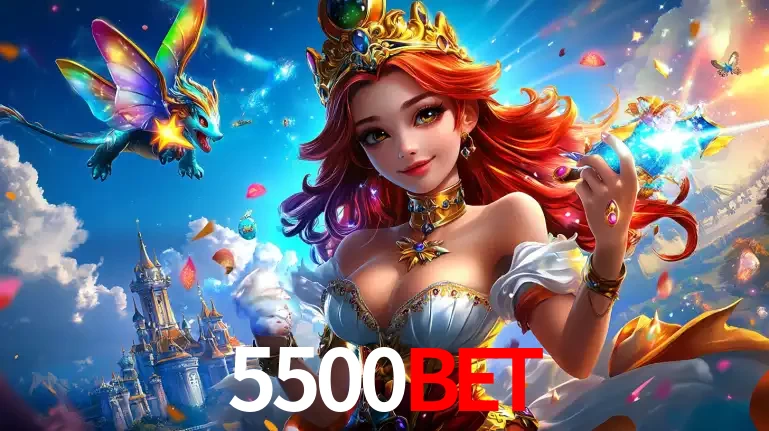A princesa de um reino de fantasia mágico, com seu pequeno dragão, apresentando um mundo de prêmios encantados nos jogos de caça-níqueis do cassino 5500bet.